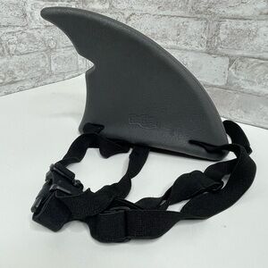 Fin Fun Shark Fin Pool Beach Toy Costume Accessory Gray Realistic Rubber Straps